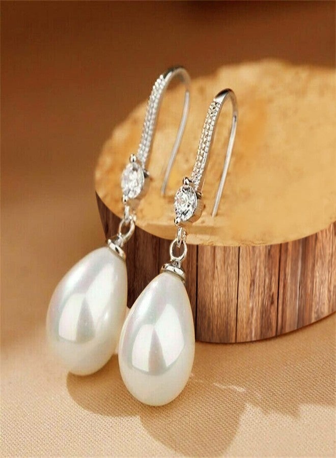 Peora Pearl Studded Silver Plated Drop Earrings Fashion Stylish Jewellry Gift For Girls & Women (PX8E82) - Image 3