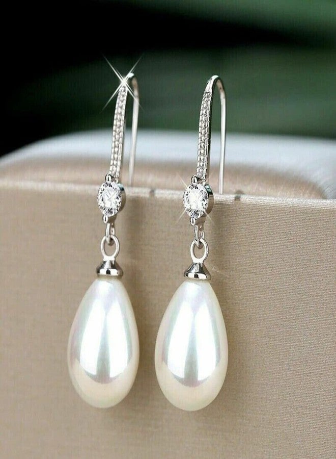 Peora Pearl Studded Silver Plated Drop Earrings Fashion Stylish Jewellry Gift For Girls & Women (PX8E82) - Image 5