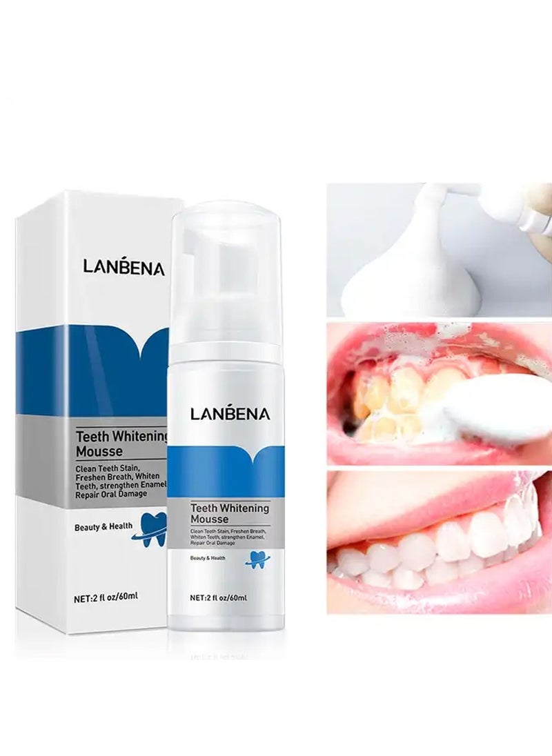 LANBENA LANBENA Special Teeth Whitening Foam Paste Teeth Whitening Foam Paste Stain Removal Teeth Brushing  - Image 1
