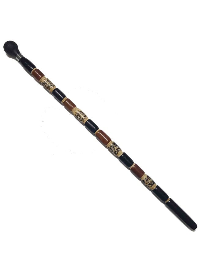 A walking stick made of Aswan beech wood, for men, black and brown. - Image 1