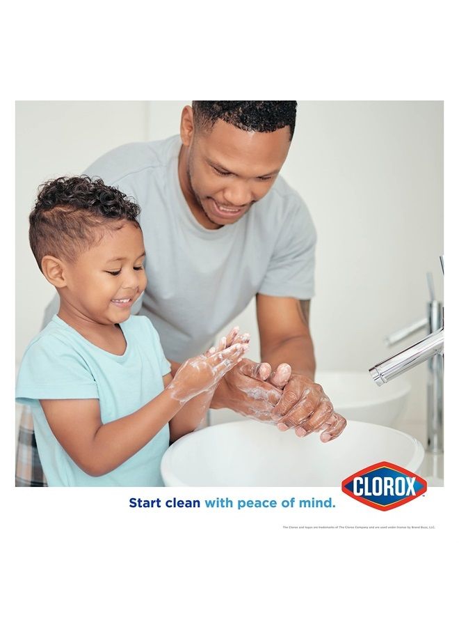Clorox عبوة إعادة تعبئة صابون سائل مضاد للبكتيريا لليدين، برائحة الصبار المهدئة | عبوة إعادة تعبئة صابون غسيل اليدين السائل تزيل الجراثيم والبكتيريا من على الجلد، صابون اليدين بحجم 34 أونصة - Image 4