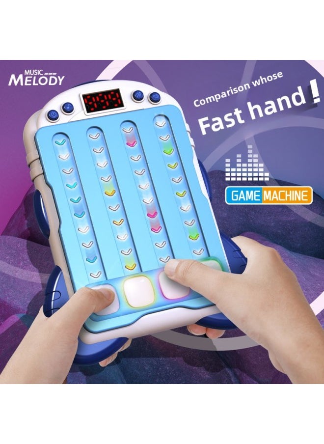 Rhythm Master Music Breaking Through The Pass Speed Push Light Game Early Education Puzzle Decompression Brain Thinking Training Toy-Color:Tempo Master Quick Push-gel Model [blue]