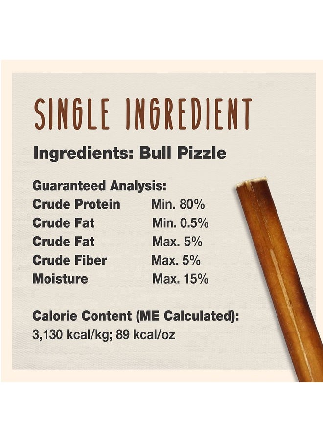 Cadet Bully Sticks For Small, Medium And Large Dogs  AllNatural Beef Pizzle, High Protein, Low Fat, LongLasting, Grain & RawhideFree Dog Chews For Aggressive Chewers, XSmall (8 Ounce)  - Image 4