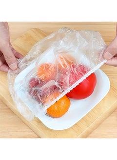 Generic 100pcs Disposable Plastic Wrap Cover Food-grade Fresh-keeping Cling Film Cover Can Be Used As A Shower Cap Suitable For Various Plates Dust-proof Insect-proof  - Image 5