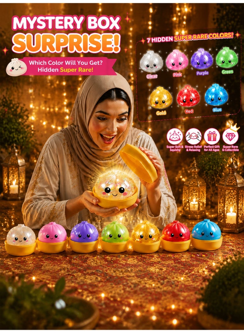 IqwiCam Dumpling Squishy Mystery Box, Random 1 of 12 Colors, Cute Squishy Dumpling Toy, Soft Stretchy Squeeze Toy, Sensory Fidget Toys for Anxiety Relief, Perfect for Party Favors, Birthday Gifts & Desk Toys (Random-1PC) - Image 3