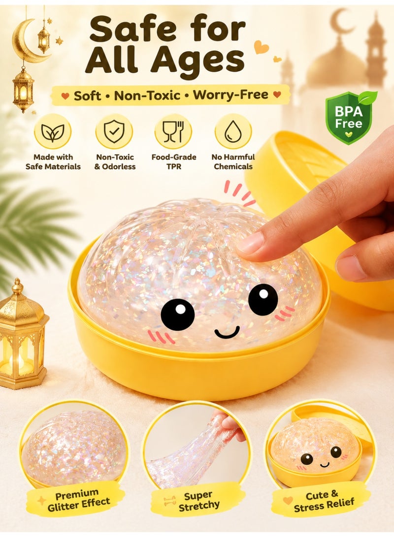 IqwiCam Dumpling Squishy Mystery Box, Random 1 of 12 Colors, Cute Squishy Dumpling Toy, Soft Stretchy Squeeze Toy, Sensory Fidget Toys for Anxiety Relief, Perfect for Party Favors, Birthday Gifts & Desk Toys (Random-1PC) - Image 5