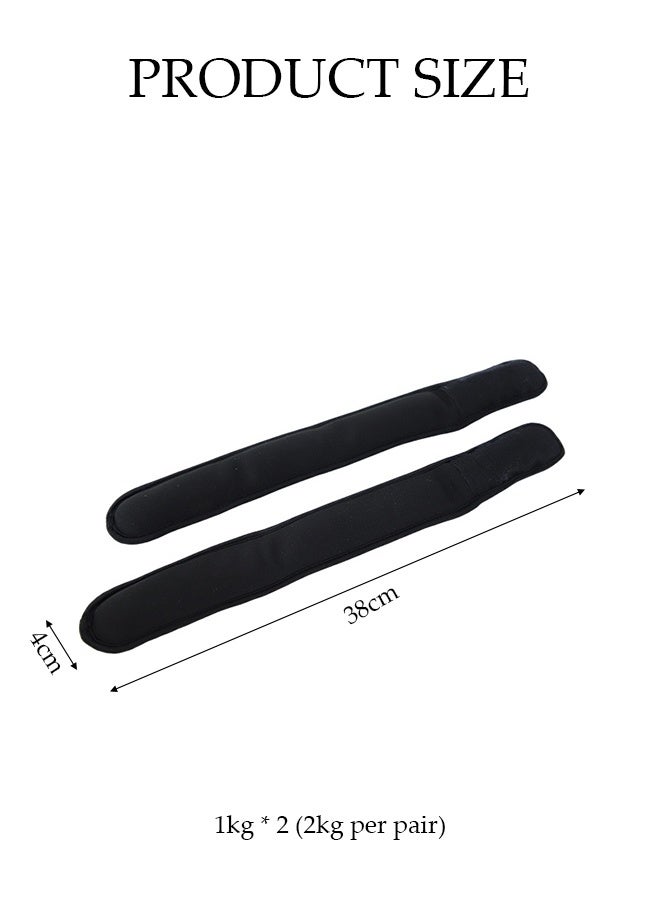 DUNISO 2Pcs Sand Weight Bag Strength Training Weight Set Aerobics Load-bearing Soft Weighted Wristband Sandbag Multi-functional Fitness Weight-bearing Sandbag Ankle Weight Wrist Straps for Gymnastics, Aerobics, Physical Therapy, Gym Exercise （1kg×2） - Image 3