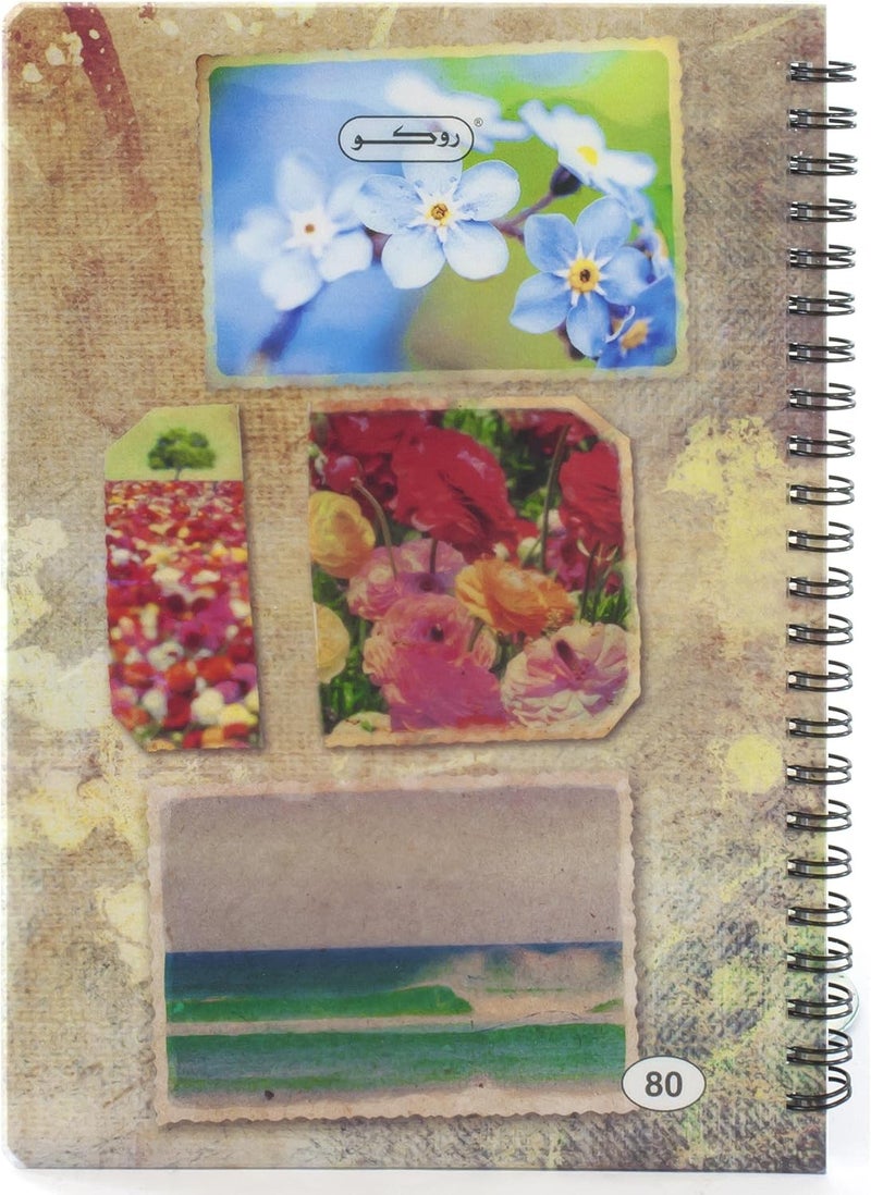 Single Ruled A5 160 Pages Notebook, Assorted