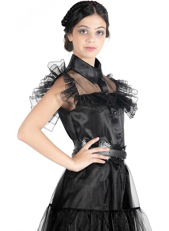 Ciao زي قاعة الرقص لويليام أدامز 8-10 سنوات | زي تنكري قوطي للأطفال | فستان حفلة ويليام أدامز من سلسلة نتفليكس - Image 4