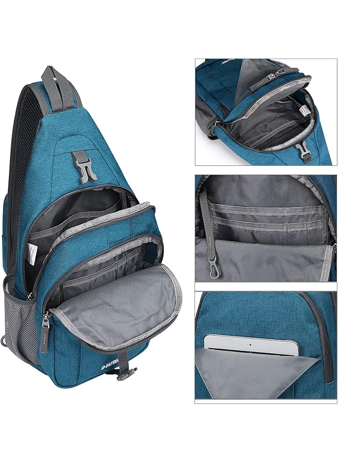 G4Free Sling Bag Backpack Anti Theft Chest Shoulder Bag Crossbody Gym Daypack with Earphone Hole for Outdoor Cycling Travel Hiking Men Women - Image 4