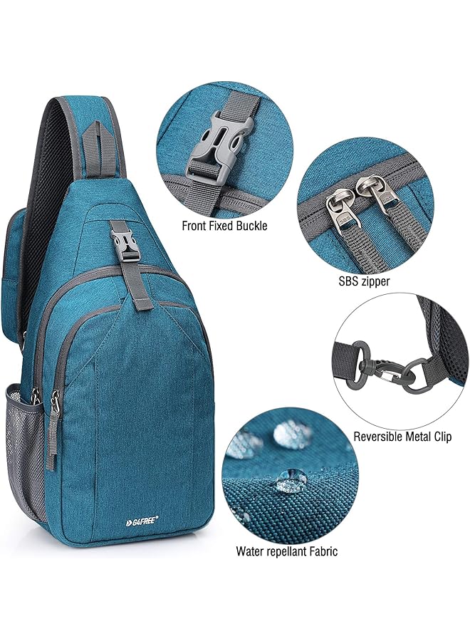 G4Free Sling Bag Backpack Anti Theft Chest Shoulder Bag Crossbody Gym Daypack with Earphone Hole for Outdoor Cycling Travel Hiking Men Women - Image 5