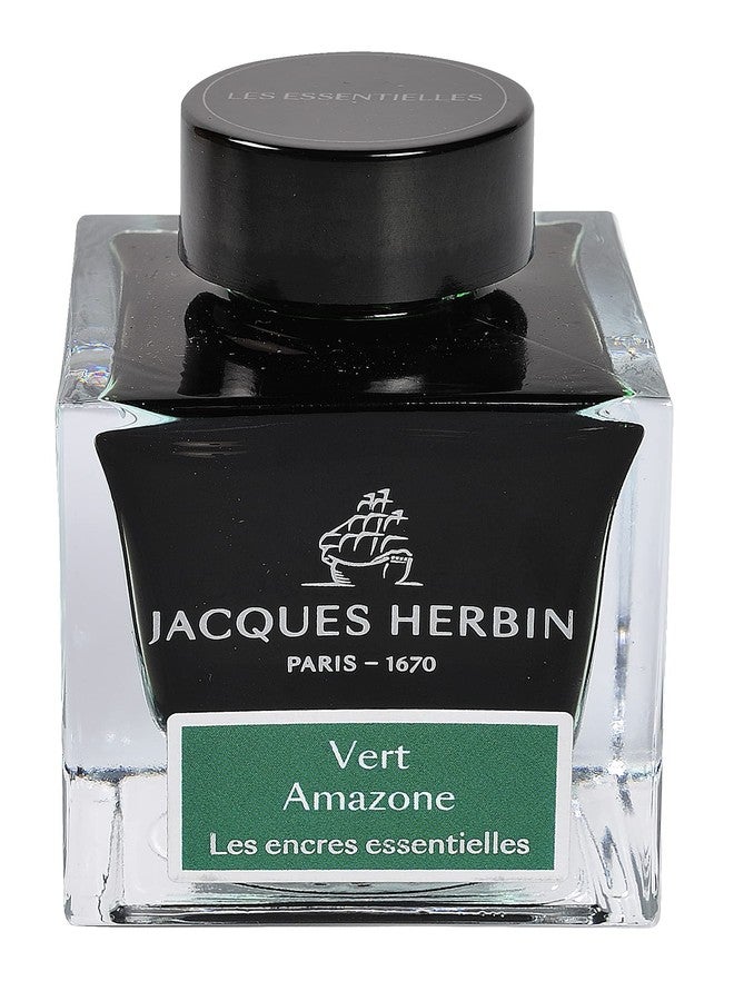 Jacques Herbin زجاجة حبر جاك هيربين Essentielles (فيرت أمازون - 50 مل) 13137JT - Image 1