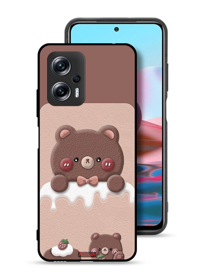 Tolwak Xiaomi Redmi Note 11T Pro 5G Protective Case Cover Bear Strawberry - Image 1