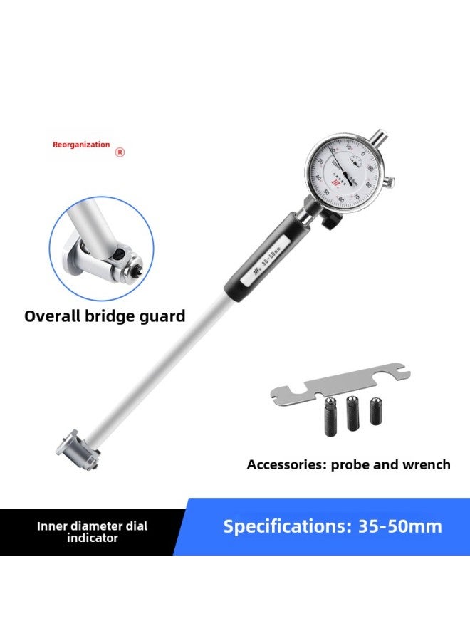 9YW Inner Diameter Gauge Percent Meter Dial Indicator Meter 6-10-18-35-50-100*0.01mm Other-Color:Inner Diameter Dial Indicator 35-50mm - Image 1