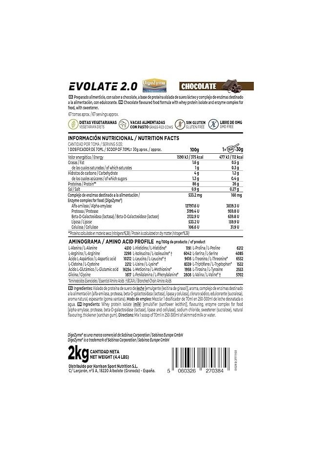 Evolate 2.0 (Whey Isolate CFM) Chocolate