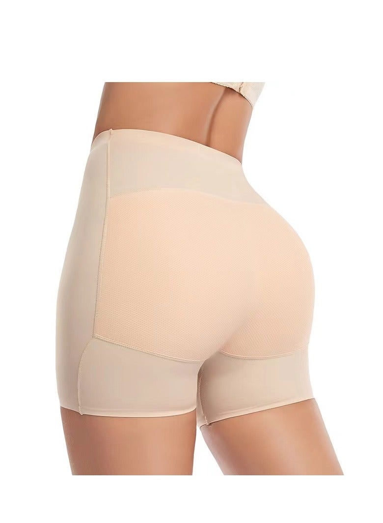 Women Body Shorts High Waist Body Shaper  Lifter Firm Control Shapewear Boyshorts cream-colored( XL Size Wear under 140 pounds)