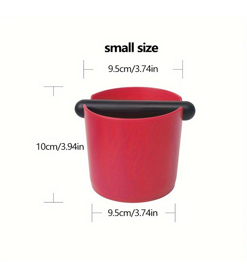 Coffee Grounds Bucket Large Red Plastic Coffee Machine Accessory Mini Tamping Container Anti Slip Shatterproof Dreg Trough - Image 4