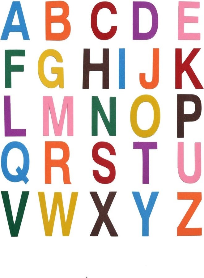 Incrizma Felt Letter Stickers 6.5cm Self-Adhesive Letters Felt Alphabet Stickers A-Z for Kids Decoration Arts and Crafts (A-Z Sticker) - Image 1
