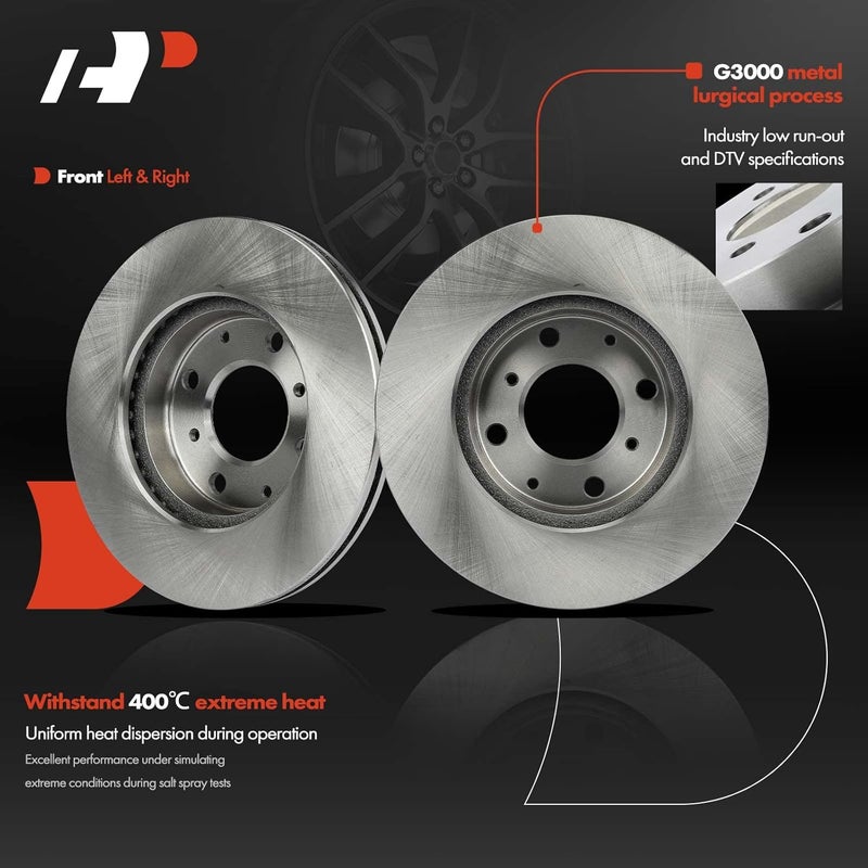 A-Premium Front Disc Brake Rotors Set for Honda Models - Image 3