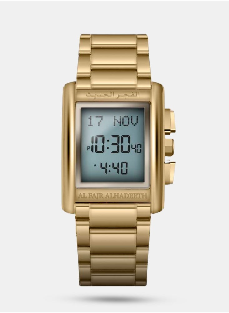 Al Fajr Al Hadeeth Al Fajr Modern Deluxe Gold Watch, Model AL208G 