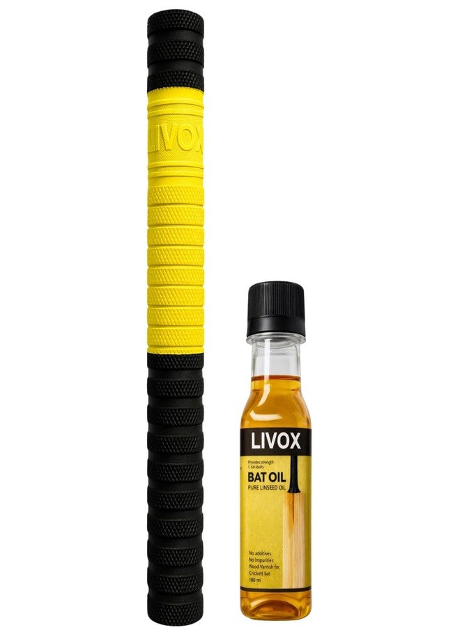 LIVOX Cricket Bat Grip Anti Slip with Linseed Bat Oil 100ml | Better Control & Bat Protection - Image 1