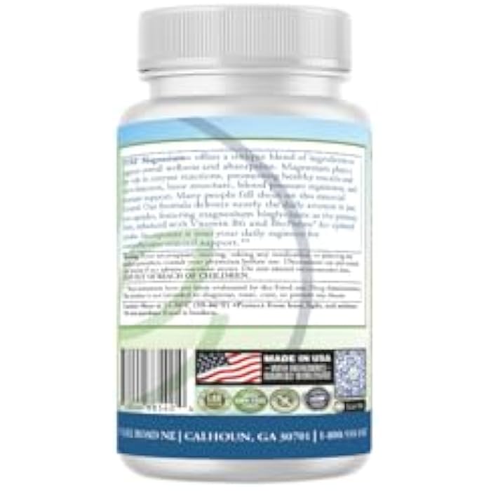 PURE® Magnesium+ High Absorption Supplement - 220mg Elemental Magnesium Bisglycinate Complex - 60 Capsules, 30 Servings - Vitamin B6 & BioPerine® for Maximum Uptake - Muscle, Sleep & Nerve Support - Image 4
