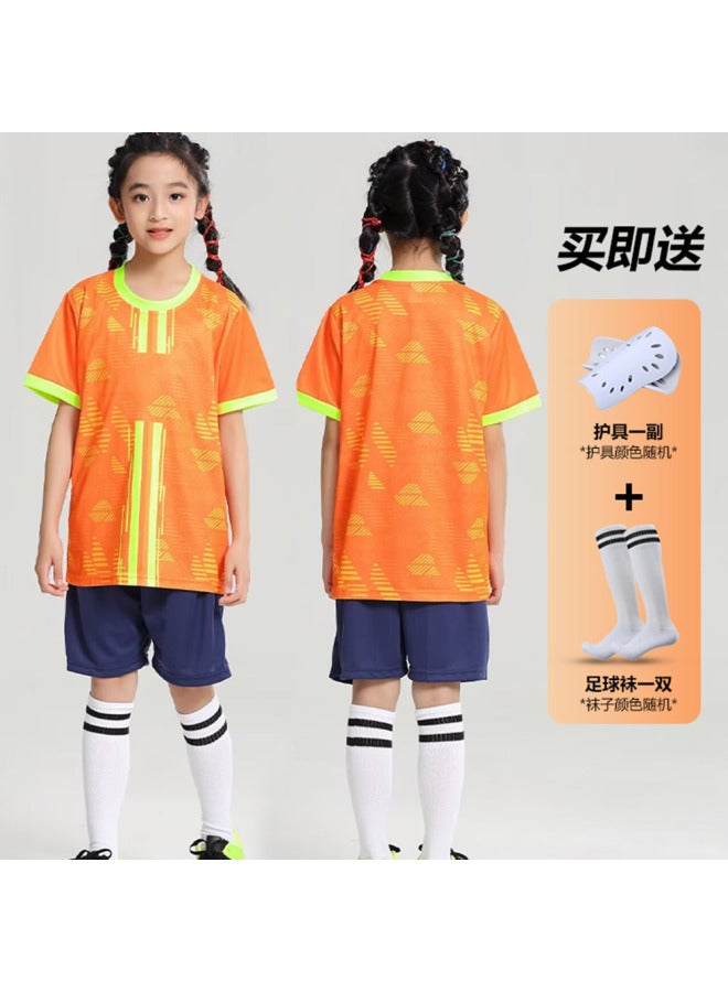 Kids Football Jersey Set for Boys Girls Summer Sports Training Team Uniform
