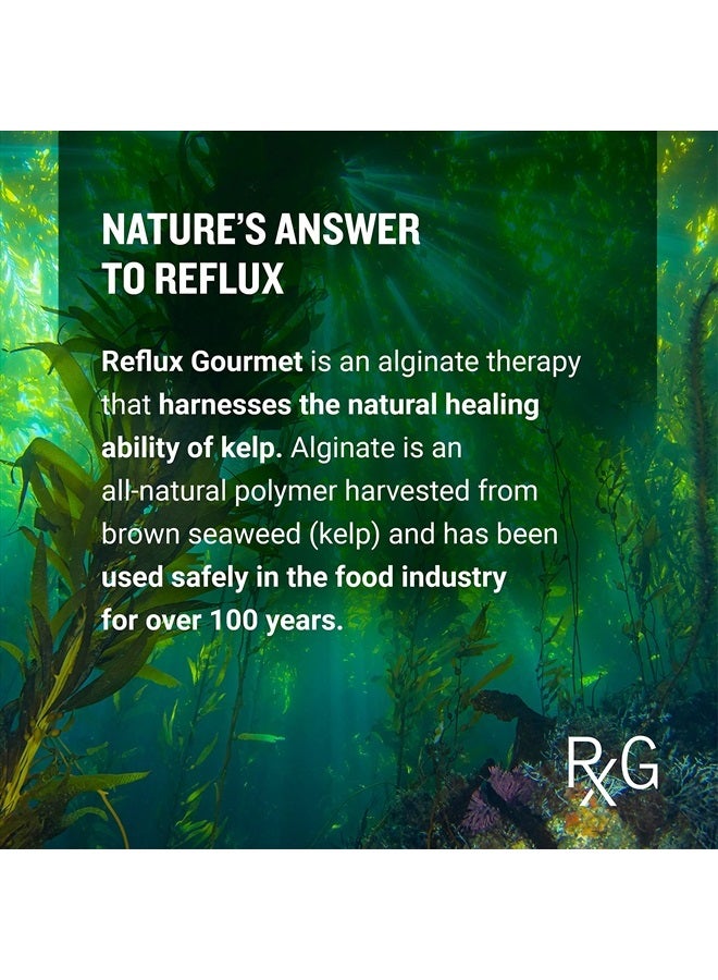 REFLUX GOURMET Natural Heartburn Acid Reflux Relief Support Supplement for GERD, LPR, Indigestion, Aid for Intermittent Fasting, Alginate Therapy, Single Serve 25 Pack, Mint Chocolate/Vanilla Caramel  - Image 4