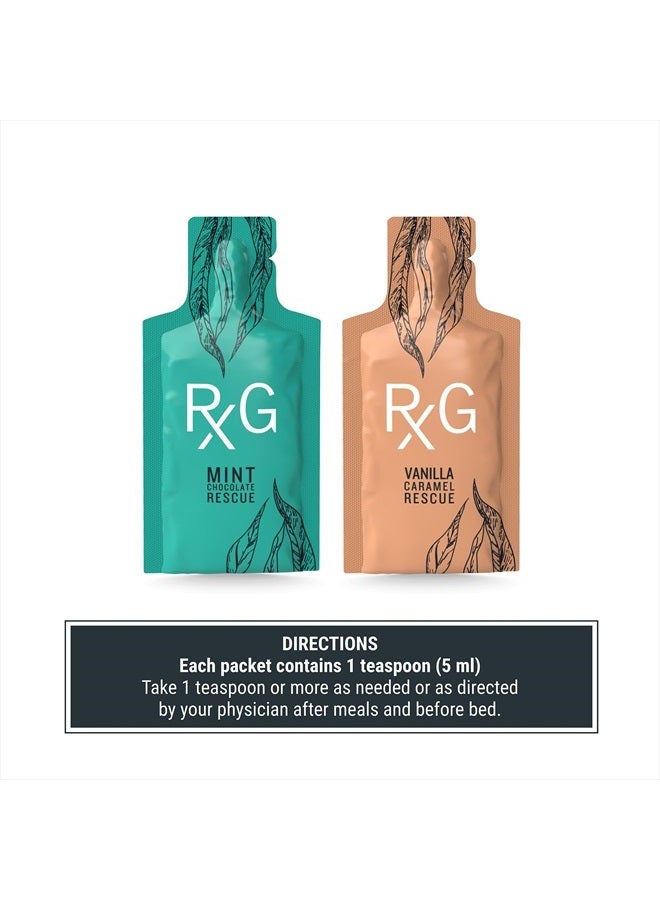 REFLUX GOURMET Natural Heartburn Acid Reflux Relief Support Supplement for GERD, LPR, Indigestion, Aid for Intermittent Fasting, Alginate Therapy, Single Serve 25 Pack, Mint Chocolate/Vanilla Caramel  - Image 3