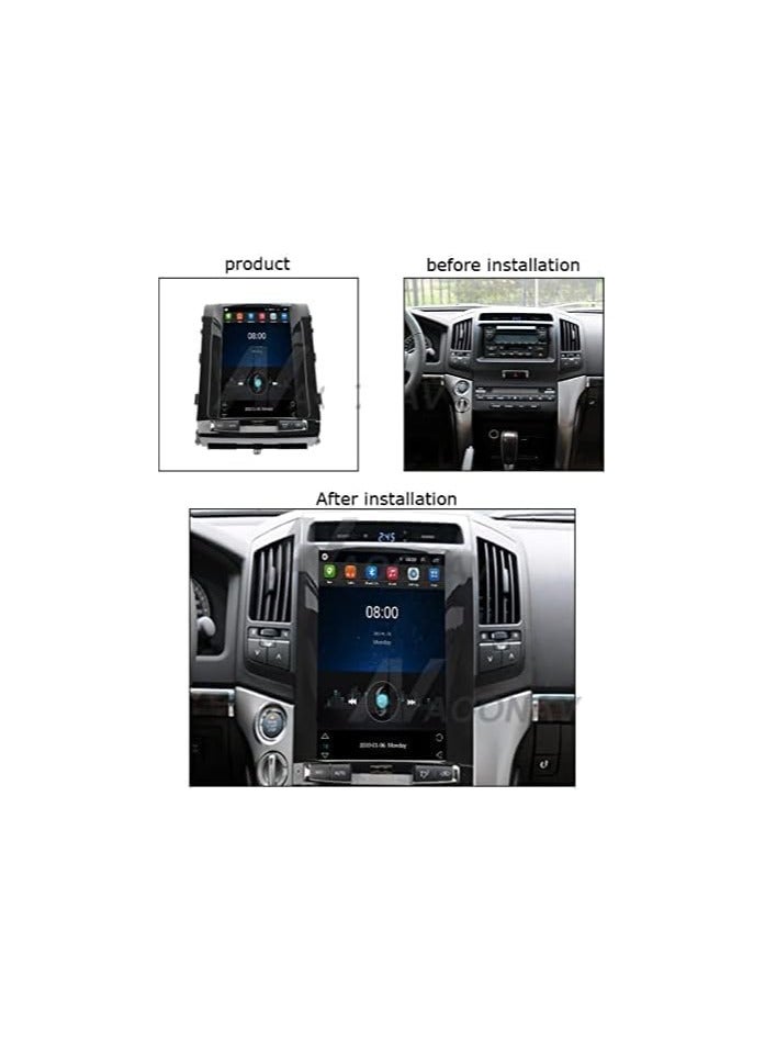 SHEZA STAR 12.1 Inch Tesla Style Android Car Stereo For Toyota Land Cruiser 2008-2015 2GB RAM 32GB ROM M-Link Wi-Fi BT, Radio GPS, IPS Touch Screen with AHD Camera Included - Image 3