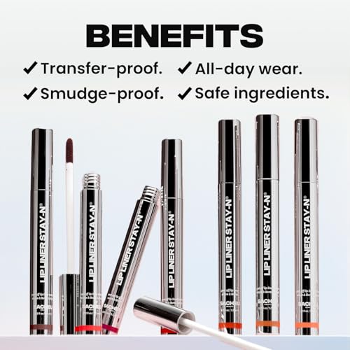 Sacheu Lip Liner STAY-N Peel Off Lip Stain — Long Lasting Matte Lip Tattoo Transfer Proof Lipstain Infused with Hyaluronic Acid & Vitamin E for All Skin Types — Vegan & Cruelty-Free, PLUMped - Image 4