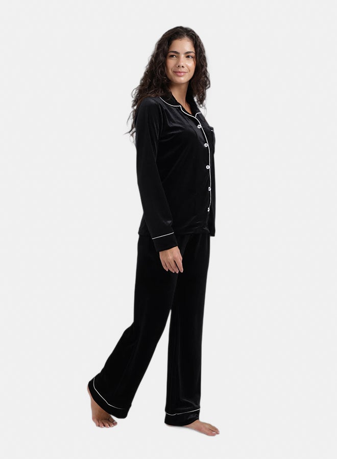 Carina Classic Velvet Pyjama Set - Image 2