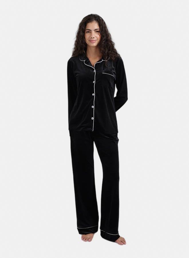 Carina Classic Velvet Pyjama Set - Image 1