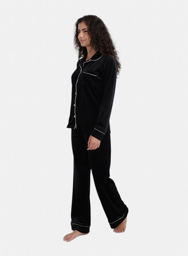 Carina Classic Velvet Pyjama Set - Image 3