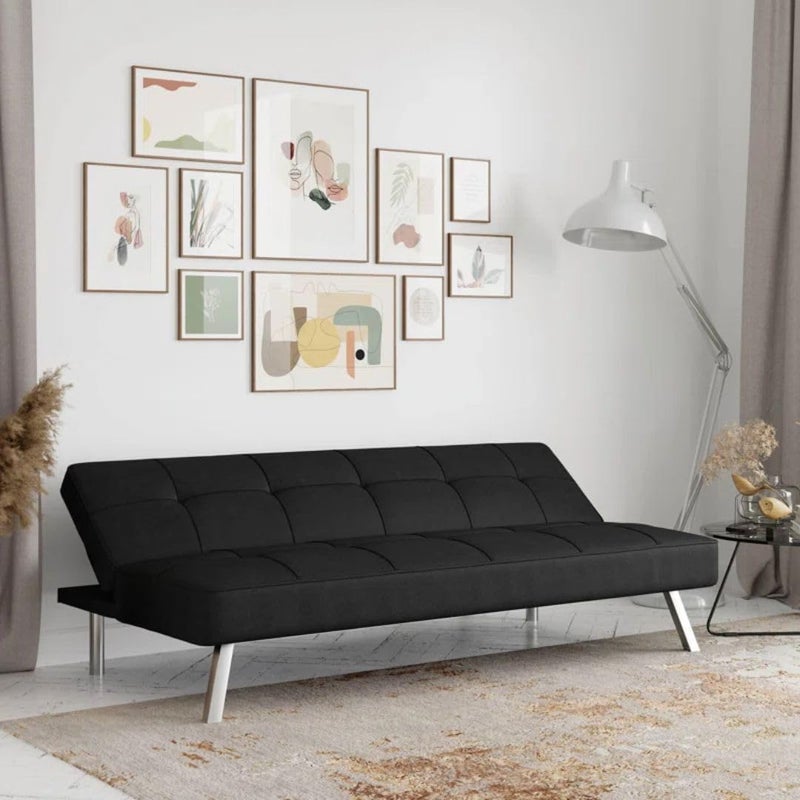 Comfynest Modern Convertible Sofa - Black - Image 2