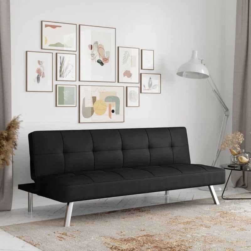 Comfynest Modern Convertible Sofa - Black - Image 1