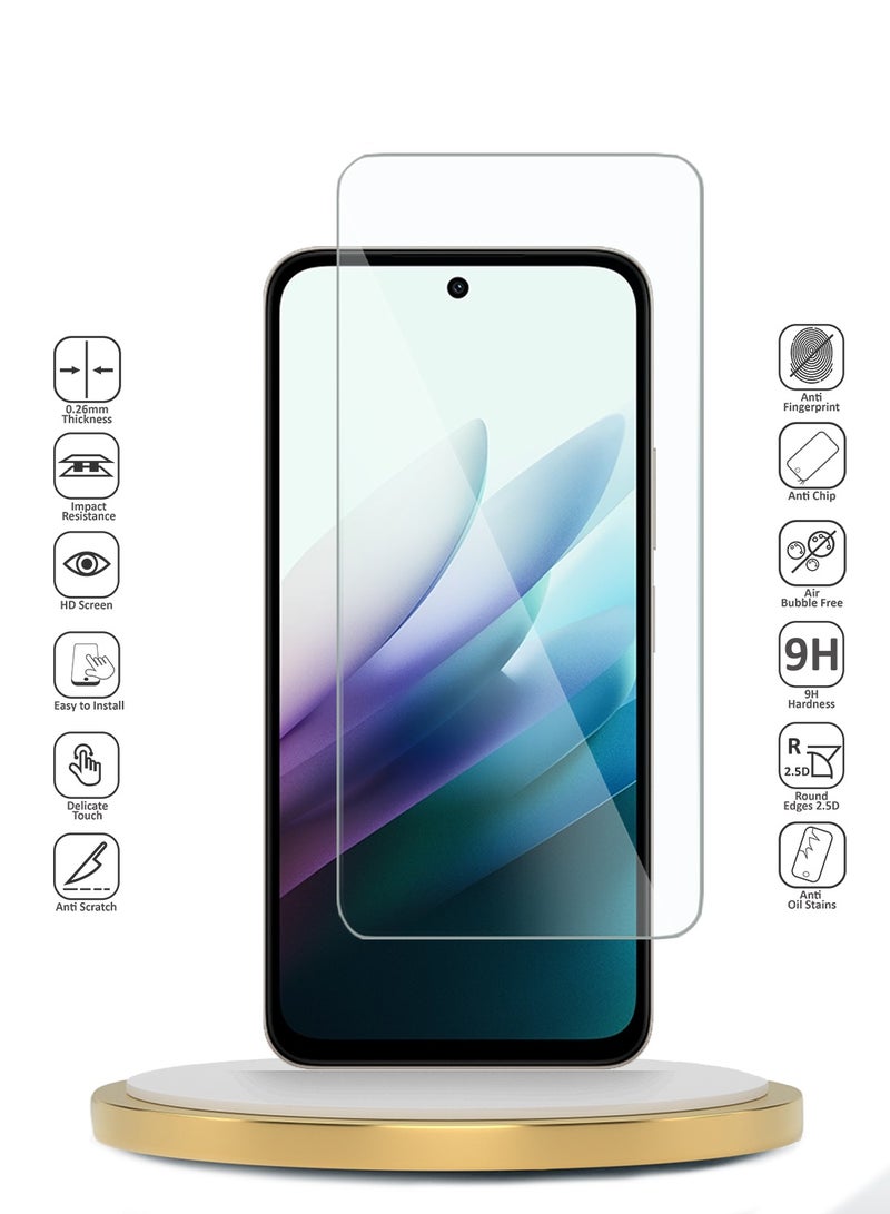 Wtech Xiaomi Redmi 15 4G/5G 2025 WTech Premium Series Curved Edges 9H 2.5D Tempered Glass Screen Protector (MSG9CN) - Clear - Image 2