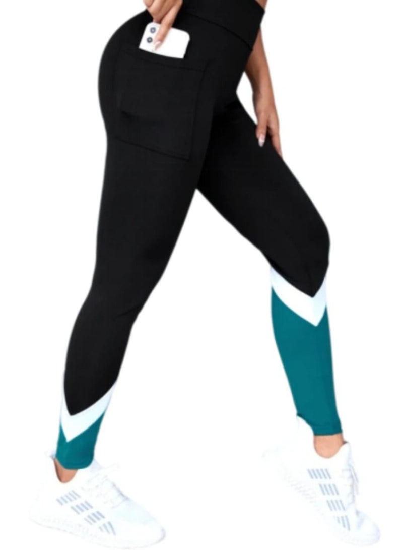 Sports Leggings With Matching Color Combination  - Image 3
