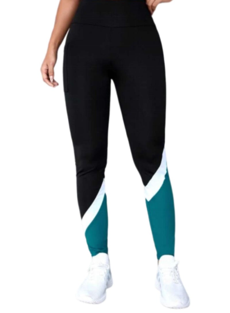 Sports Leggings With Matching Color Combination  - Image 1