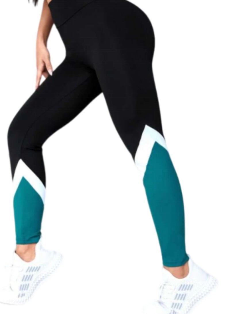 Sports Leggings With Matching Color Combination  - Image 2