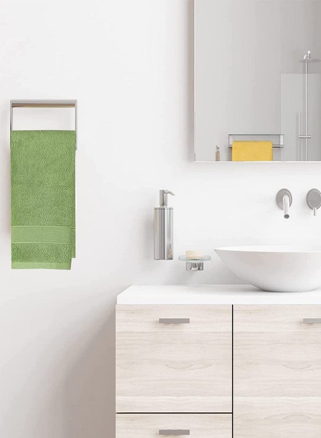 PUPOPIK Hand Towels for Bathroom 2 Pack-100% Cotton Hand Towel (14 x 30 Inch), Highly Absorbent and Quick Dry Face Washcloth, Home Soft Premium Towel for Hotel, Bath, Kitchen and Spa (Green) - Image 2