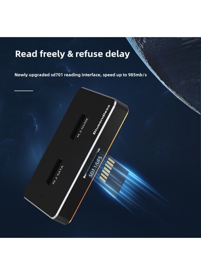 ماركة غير محددة قاعدة قرص صلب M.2 SATA/NVMe، قرص مزدوج، ناسخة غير متصلة بالإنترنت، صندوق قرص الحالة الصلبة SSD بسرعة 20 جيجابت في الثانية - لون: [نسخ قرصين SATA] معيار وطني/معيار أمريكي  - Image 4