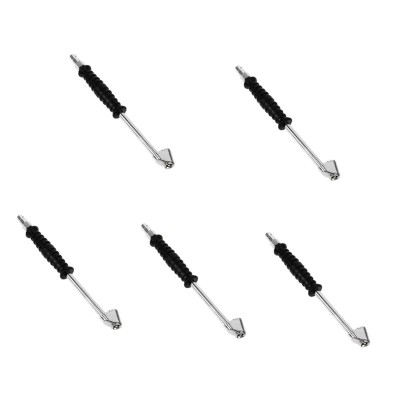 5pcs Multicolor Car Tire Inflator Kit with Air Gauge Chuck and Nozzle Attachments - Image 1