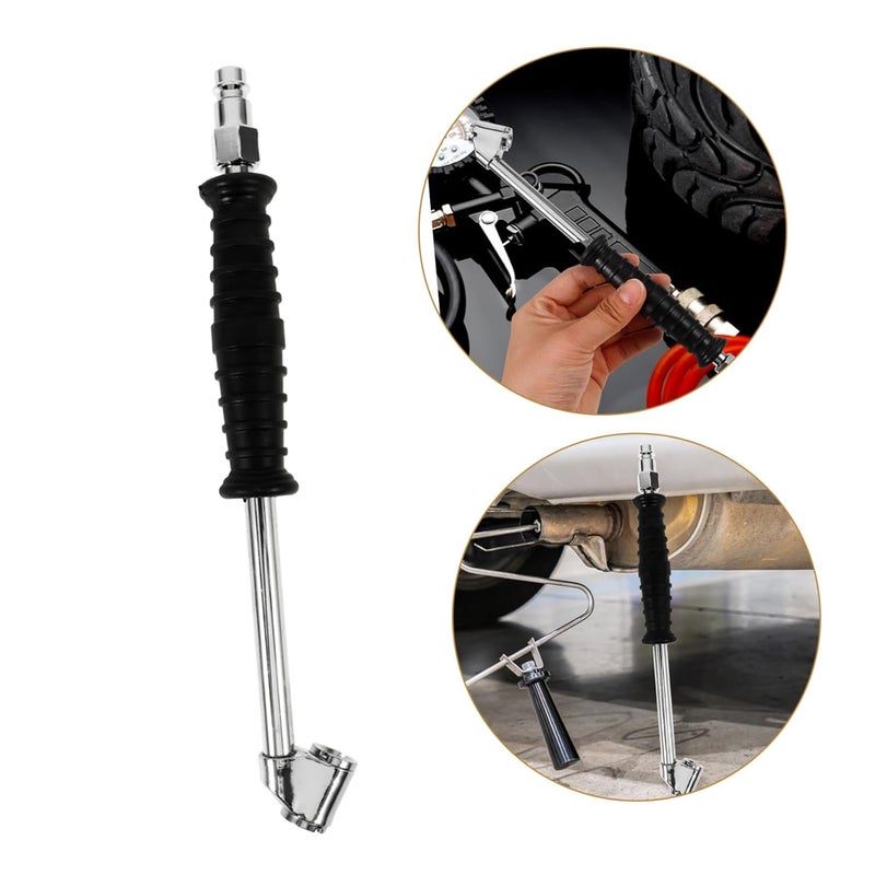 5pcs Multicolor Car Tire Inflator Kit with Air Gauge Chuck and Nozzle Attachments - Image 5