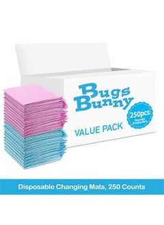 Bugs Bunny Disposable Changing Mats, 250 Counts, Soft Waterproof Mat, Portable Leak Proof Changing Mat, New Mom Leak-Proof Under pad, Mattress Table Protector Pad  - Image 2