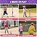 QDRAGON 4 in 1 Tball Set for Toddlers 35 with Toss and Catch Ball Set 2 Bats Hanging Tee Ball Stand with Auto Pitching Machine Indoor Outdoor Sport Toys Games Christmas Birthday Gifts for Girls - Image 4