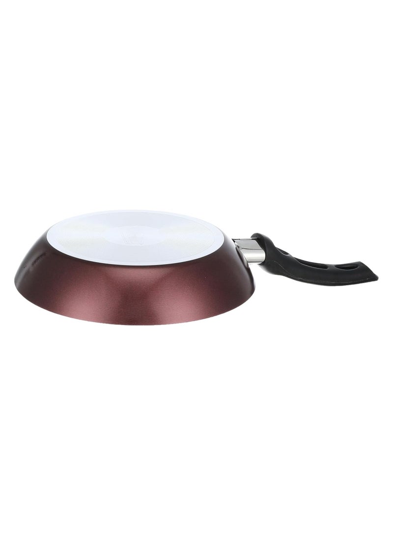 Trueval Teflon frying pan set, 2 pieces (size 16-22), dark red - Image 2
