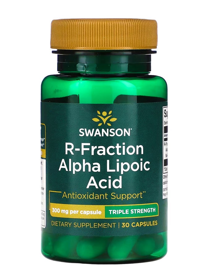 SWANSON R-Fraction Alpha Lipoic Acid Triple Strength 300 mg 30 Capsules