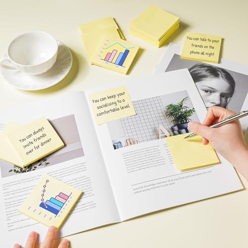 vipstar (18 Pack) Sticky Notes 3x3 in Yellow, Strong Adhesive, Clean Removal, Recyclable, Self-Stick Pads, Easy to Post for Home, Office, Notebook - Image 3