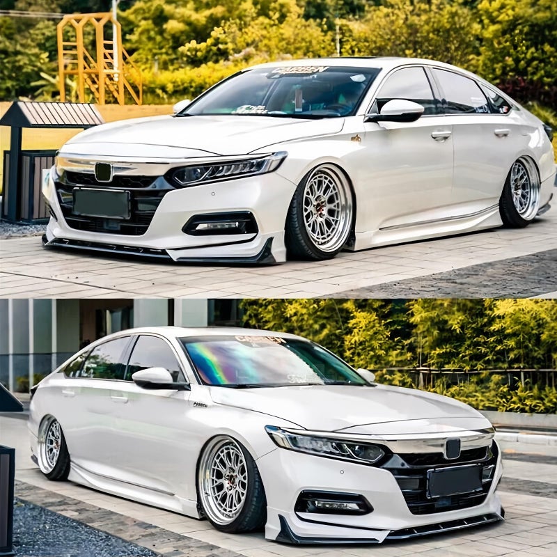 skkyoro Front Bumper Lip for Honda Accord 2018 2019 2020 ACR Style 5Pcs Lower Chin Bumper Spoiler Splitter Protection Body Kit (Pearl White+Black) - Image 5